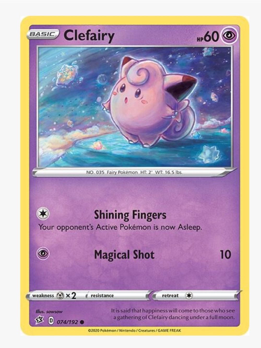 Clefairy SWSH02: Rebel Clash Pokemon Trading Card